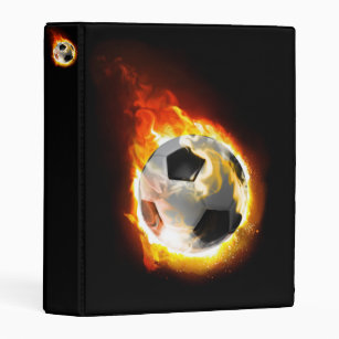 Soccer Fire Ball Mini Binder