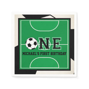 Soccer First Birthday Napkins