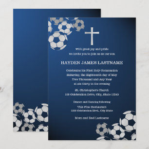 Soccer First Communion Invitation