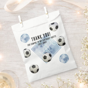Soccer First Year Down Birthday Party Favor Bag