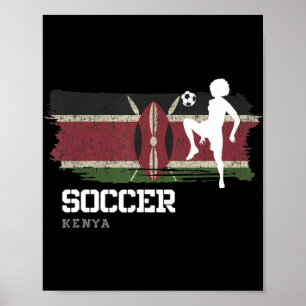 Soccer Flag Football Soccer Girls Poster