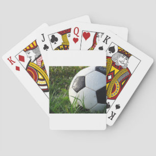 Soccer~ Foot Ball in field Poker Cards