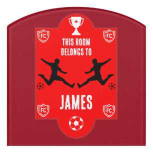 Soccer Football Accessories Door Sign