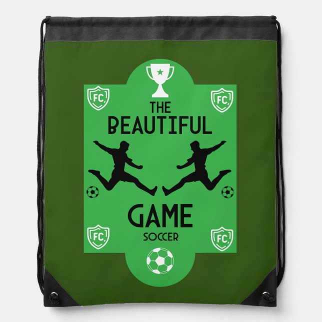 Soccer Football Accessories Drawstring Bag (Front)