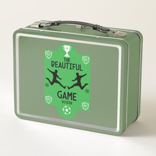 Soccer Football Accessories Metal Lunch Box