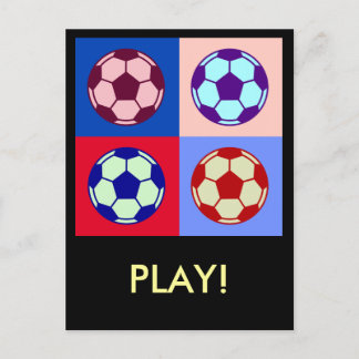 Soccer/ Football Art Postcard