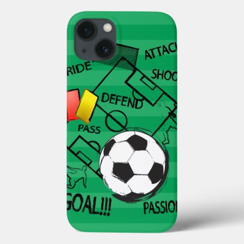 Soccer Football Attack Goal iPhone 13 Case