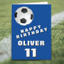 Soccer Football Ball Blue Boy Happy Birthday  Card