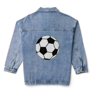 Soccer Football Ball Denim Jacket