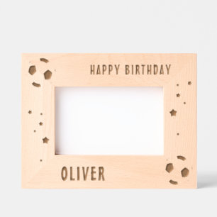 Soccer Football Ball Happy Birthday Engraved Frames