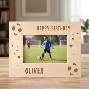 Soccer Football Ball Happy Birthday Engraved Frames