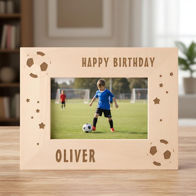 Soccer Football Ball Happy Birthday Engraved Frames (Creator Uploaded)