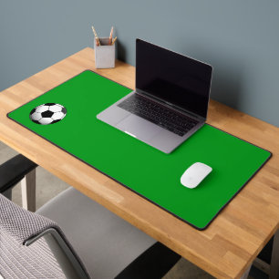 Soccer Football Ball on Green Desk Mat