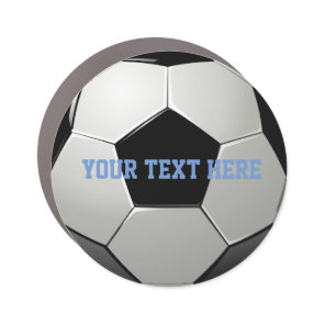 Soccer Football Ball Sports Team Name Monogram Car Magnet