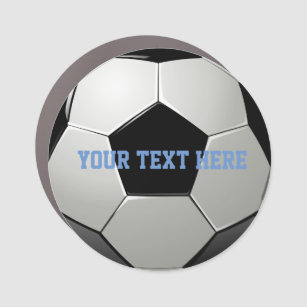 Soccer Football Ball Sports Team Name Monogram Car Magnet