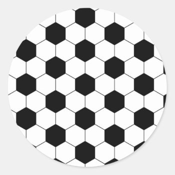 Soccer Football Ball Texture Classic Round Sticker by biutiful at Zazzle