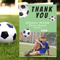 Soccer Football Balls Green Thank you Coach Photo