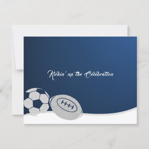Soccer Football Bar Mitzvah Reception Card