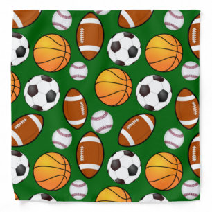 Soccer Football Baseball basketball Sport Pattern Bandana