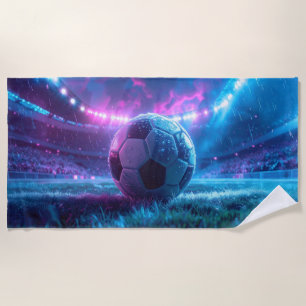 Soccer Football Beach Towel