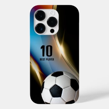 Soccer | Football Best Player No. Case-mate Iphone 14 Pro Case by BestCases4u at Zazzle