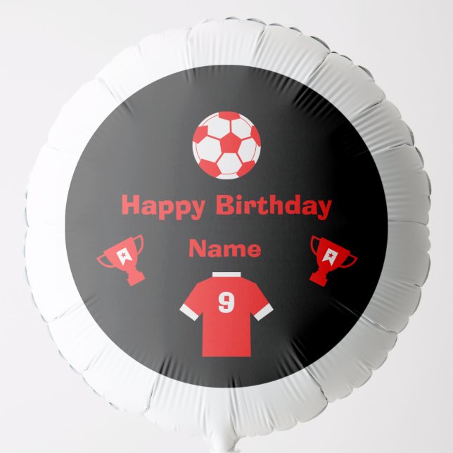 Soccer Football  Birthday Balloon (Front)