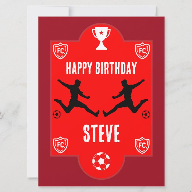 Soccer Football  Birthday  Banner (Front)