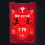 Soccer Football  Birthday  Banner<br><div class="desc">Amateur football - Soccer Enthusiasts. All Rights Reserved BA | HGIFY Stores Only Not For Re-Sale or Upload. DMCA INTELLECTUAL PROPERTY.  Add Your Own Text.</div>