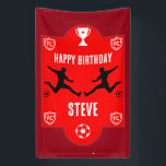 Soccer Football  Birthday  Banner<br><div class="desc">Amateur football - Soccer Enthusiasts. All Rights Reserved BA | HGIFY Stores Only Not For Re-Sale or Upload. DMCA INTELLECTUAL PROPERTY.  Add Your Own Text.</div>