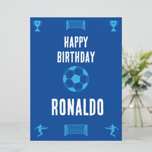 Soccer Football  Birthday  Banner (Standing Front)