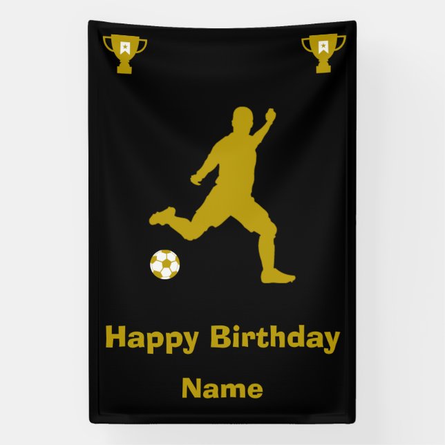Soccer Football  Birthday  Banner (Vertical)