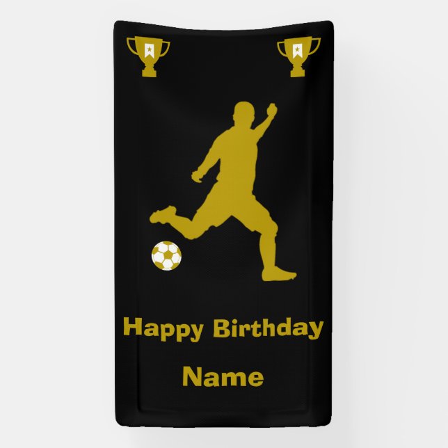 Soccer Football  Birthday  Banner (Vertical)