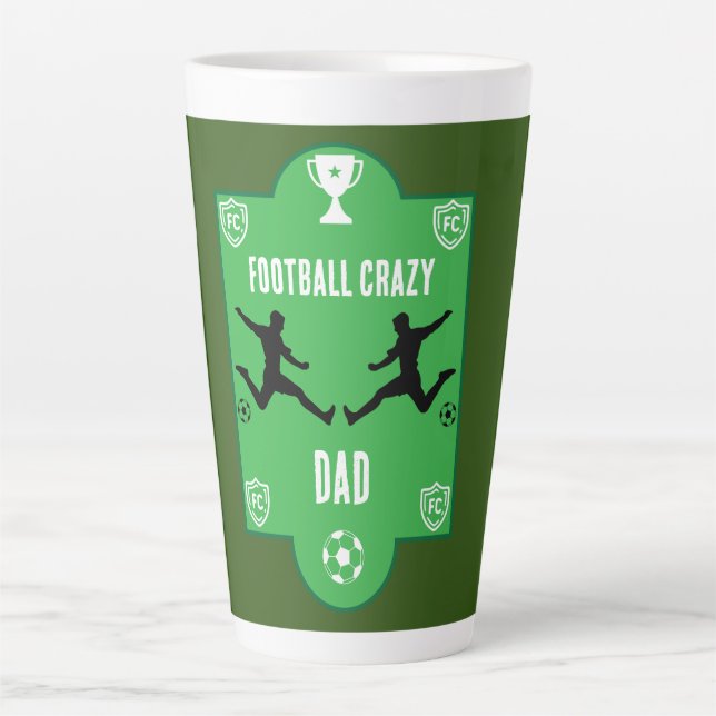 Soccer Football  Birthday  Banner Latte Mug (Front)