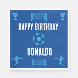 Soccer Football  Birthday  Banner Napkins
