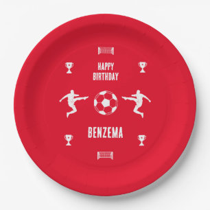 Soccer Football Birthday Banner Paper Plates