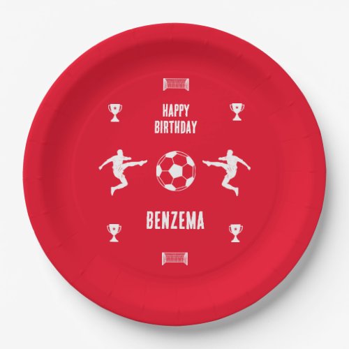 Soccer Football  Birthday  Banner Paper Plates