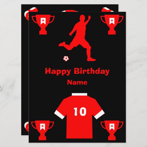 Soccer Football  Birthday Card