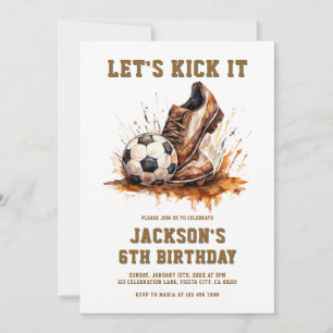 Soccer Football Birthday Invitation