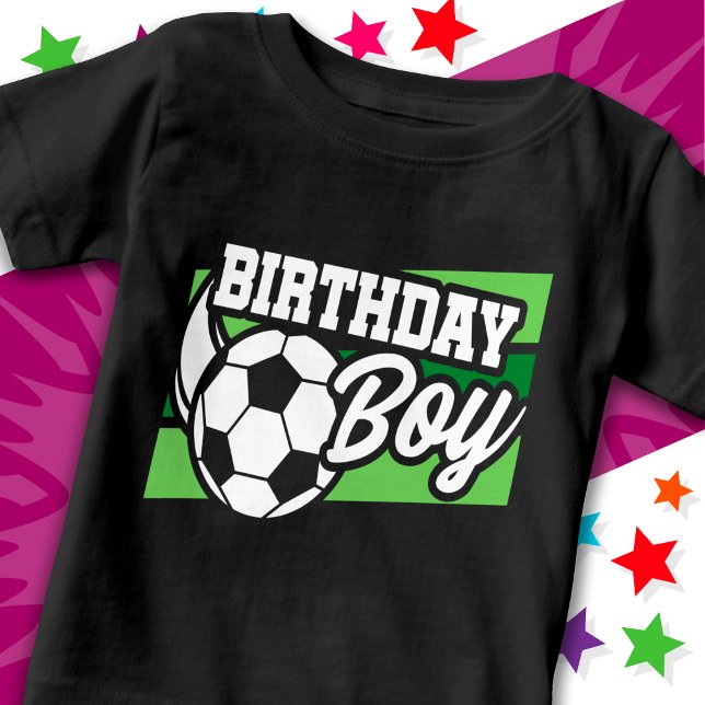 Soccer Football Birthday Party Kids Birthday Boy Baby T-Shirt (Creator Uploaded)