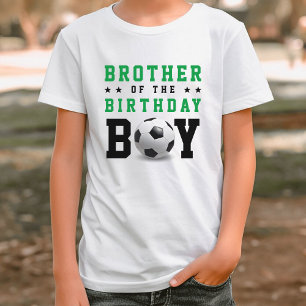 Soccer Football Birthday Party Sibling Brother T-Shirt