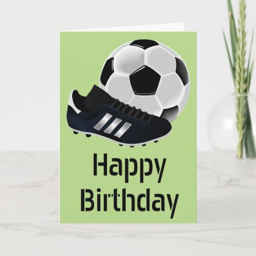 Soccer  Football  birthday theme soccer ball Card