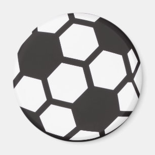 Soccer Football Black & White Magnet