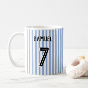 Soccer Football Boy Custom Player & Number Coffee Mug