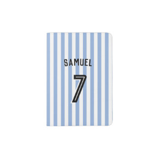 Soccer Football Boy Custom Player & Number Passport Holder