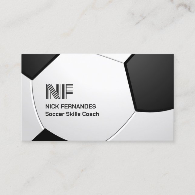 Soccer Football Business Card Template (Front)