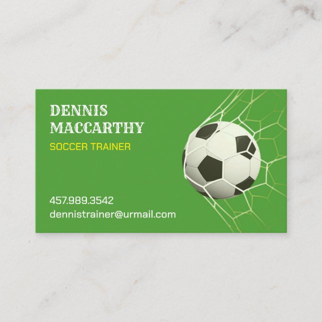 Soccer Football Business Card Template (Front)