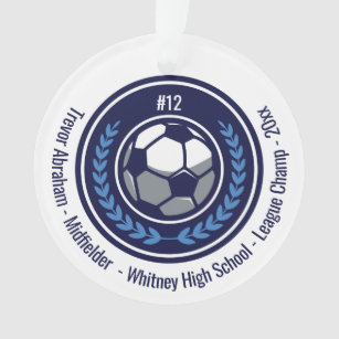 Soccer Football Champion Team Monogram Ornament