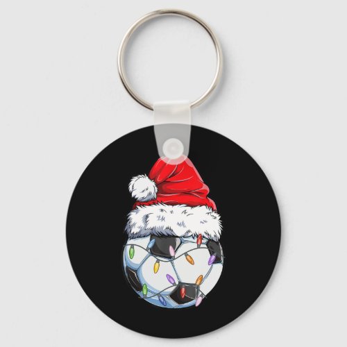 Soccer Football Christmas Santa Hat _ Fun Soccer X Keychain