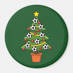 Soccer Football Christmas Tree Magnet