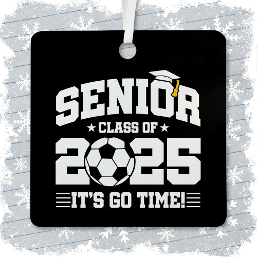 Soccer Football Class 2025 Graduation Senior 2025 Metal Ornament